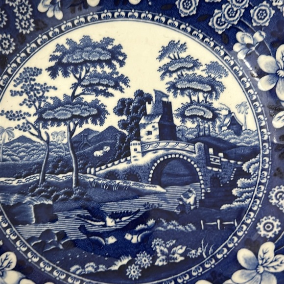 Antique 1920s Copeland Spodes Tower Blue Willow small soup bowl. - Picture 4 of 7